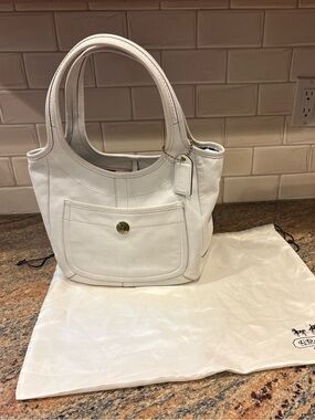 COACH Vintage 65th Anniversary Ergo Glovetanned Leather Shoulder Bag 10743 White